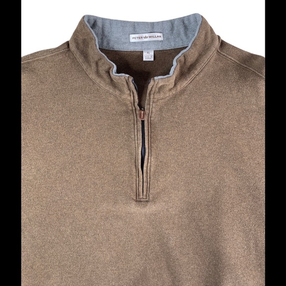 Tommy Bahama Men’s XL Long Sleeve 1/4th Zip Pullover Sweater Brown - Picture 3 of 10